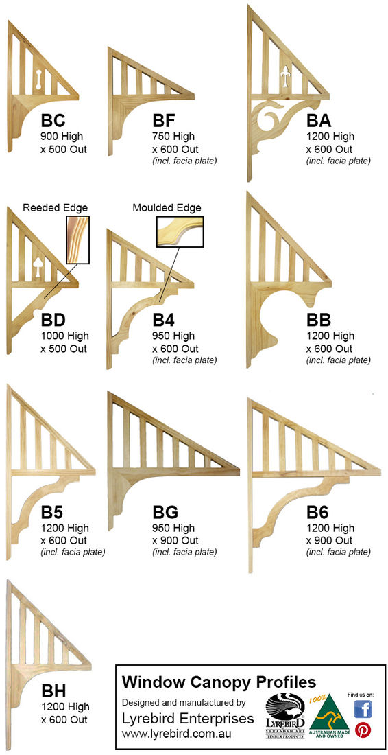 Window Canopies Window Awnings - Profiles Window Canopies Window Awnings - Profiles