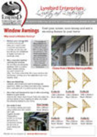 Condensed Brochure - Window Awnings & Verandah Decorations