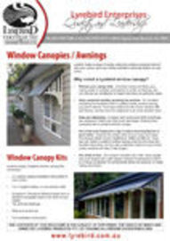 Window Awnings / Window Canopies Brochure