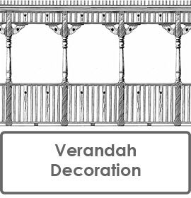 Verandah Decoration Turned Posts Corner Brackets And